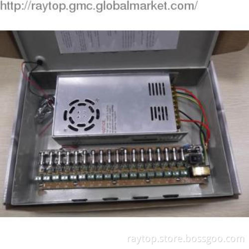 Security Camera Power Supply, Boxed,12V,30A,18 Channel, FCC approved